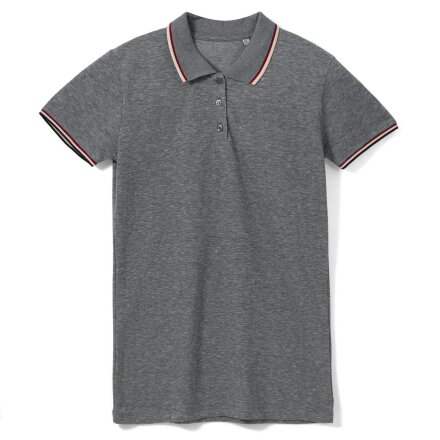 Рубашка поло женская Paname Women, черный меланж Рубашка поло женская Paname Women, черный меланж