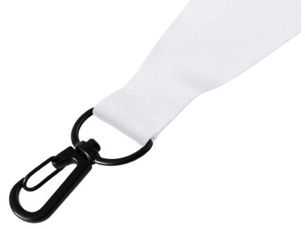 Ланъярд 2 см под сублимацию с карабином и замком обрыва, черный