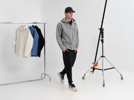 Анорак унисекс Oblako, светло-серый Анорак унисекс Oblako, светло-серый