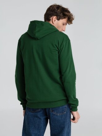 Толстовка с капюшоном на молнии Unit Siverga Heavy, темно-зеленая Толстовка с капюшоном на молнии Unit Siverga Heavy, темно-зеленая