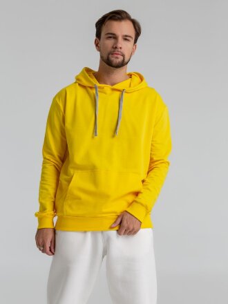 Толстовка с капюшоном Unit Kirenga, желтая Толстовка с капюшоном Unit Kirenga, желтая