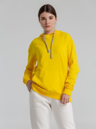 Толстовка с капюшоном Unit Kirenga, желтая Толстовка с капюшоном Unit Kirenga, желтая