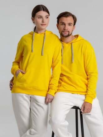 Толстовка с капюшоном Unit Kirenga, желтая Толстовка с капюшоном Unit Kirenga, желтая