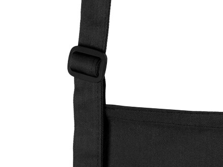 Хлопковый фартук 180gsm, черный Хлопковый фартук 180gsm, черный