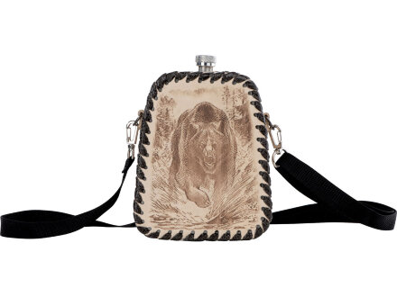 Фляга 509(белая кожа), 1л Фляга 509(белая кожа), 1л