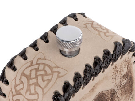 Фляга 509(белая кожа), 1л Фляга 509(белая кожа), 1л