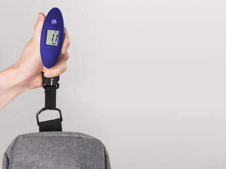 Багажные весы с покрытием soft touch Gravity, синий Багажные весы с покрытием soft touch Gravity, синий