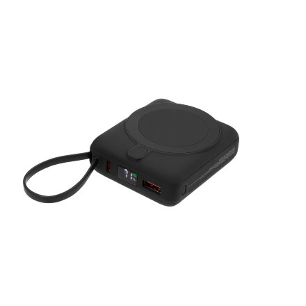 Внешний аккумулятор с подсветкой Ritter PD 10000mAh с функцией беспроводной зарядки 15W, черный