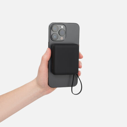 Внешний аккумулятор с подсветкой Ritter PD 10000mAh с функцией беспроводной зарядки 15W, черный