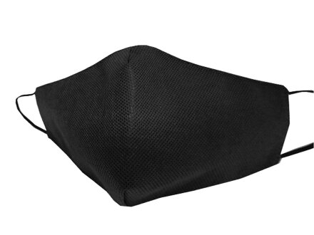 Маска для лица многоразовая из спанбонда, черный Маска для лица многоразовая из спанбонда, черный