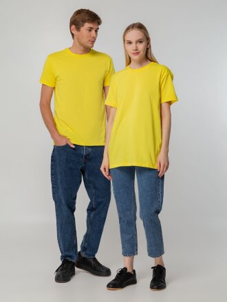 Футболка унисекс T-bolka 140, желтая Футболка унисекс T-bolka 140, желтая