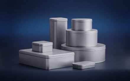 Коробка Pragmax M, круглая, серебристая Коробка Pragmax M, круглая, серебристая