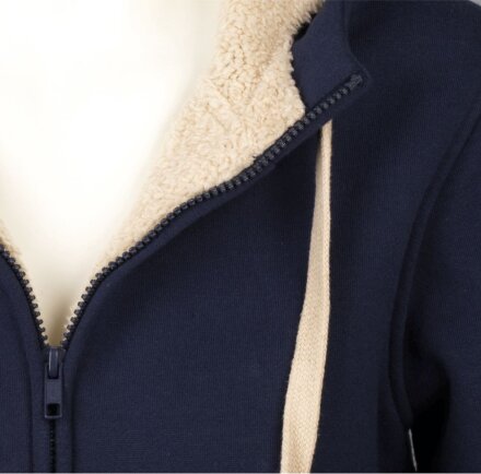 Толстовка унисекс на молнии Sherpa 280, темно-синяя Толстовка унисекс на молнии Sherpa 280, темно-синяя