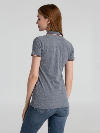 Рубашка поло женская Paname Women, голубой меланж Рубашка поло женская Paname Women, голубой меланж