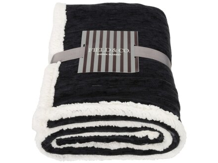 Плед из шерпы Sam, черный Плед из шерпы Sam, черный