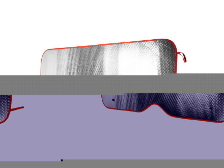 Автомобильный солнцезащитный козырек KINI, серебристый/красный