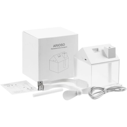 Настольный увлажнитель Arioso с вентилятором и лампой, белый Настольный увлажнитель Arioso с вентилятором и лампой, белый