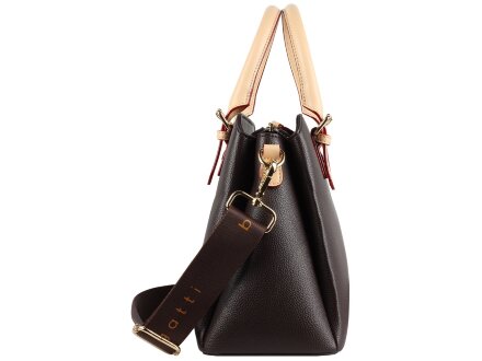 Сумка женская BUGATTI Ella, тёмно-коричневая, полиуретан, 30х12х23 см Сумка женская BUGATTI Ella, тёмно-коричневая, полиуретан, 30х12х23 см