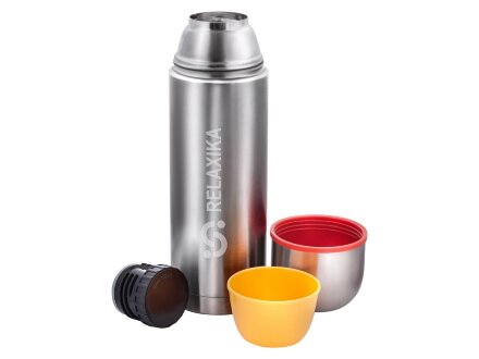 Термос Relaxika 102, 2 чашки, 1000 мл, стальной Термос Relaxika 102, 2 чашки, 1000 мл, стальной