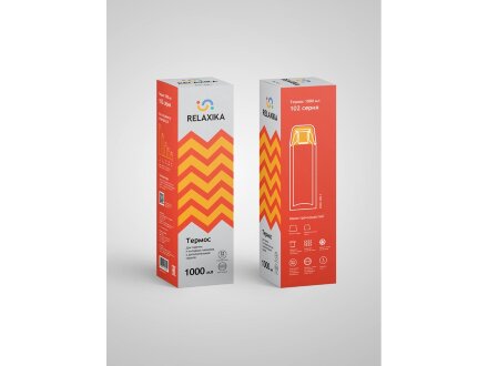 Термос Relaxika 102, 2 чашки, 1000 мл, стальной Термос Relaxika 102, 2 чашки, 1000 мл, стальной