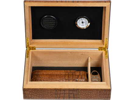 Хьюмидор с аксессуарами, коричневый Хьюмидор с аксессуарами, коричневый