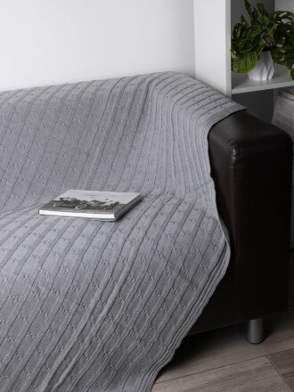 Плед Trenza, светло-серый Плед Trenza, светло-серый