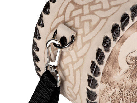 Фляга 507 (белая кожа, 1л круглая) Фляга 507 (белая кожа, 1л круглая)