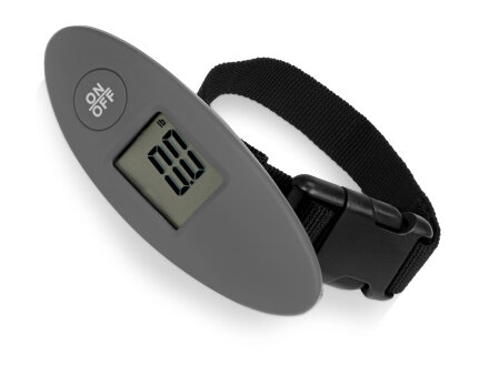 Багажные весы с покрытием soft touch Gravity, серый Багажные весы с покрытием soft touch Gravity, серый