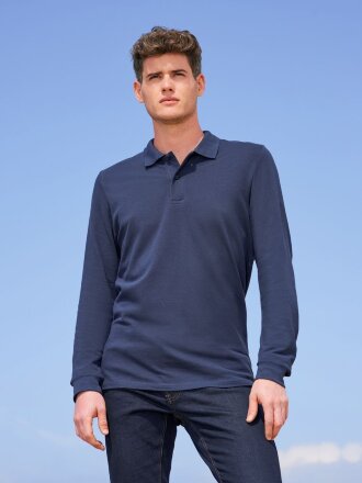 Рубашка поло мужская с длинным рукавом Perfect LSL Men, зеленое яблоко Рубашка поло мужская с длинным рукавом Perfect LSL Men, зеленое яблоко