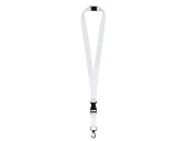 Ланъярд 2 см под сублимацию с карабином, межуровневым замком и замком обрыва, черный