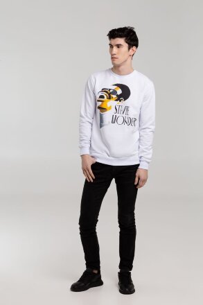 Толстовка «Меламед. Stevie Wonder», белая Толстовка «Меламед. Stevie Wonder», белая