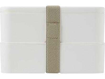 Двухслойный ланчбокс MIYO, белый Двухслойный ланчбокс MIYO, белый