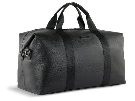 Сумка дорожная BUGATTI Elsa, чёрная, воловья кожа/полиэстер, 47х22х24 см Сумка дорожная BUGATTI Elsa, чёрная, воловья кожа/полиэстер, 47х22х24 см