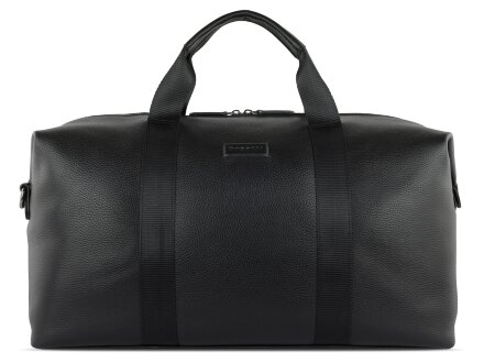 Сумка дорожная BUGATTI Elsa, чёрная, воловья кожа/полиэстер, 47х22х24 см Сумка дорожная BUGATTI Elsa, чёрная, воловья кожа/полиэстер, 47х22х24 см