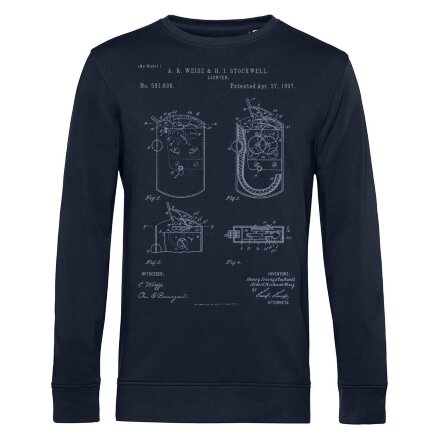 Свитшот Old Patents. Lighter, темно-синий Свитшот Old Patents. Lighter, темно-синий