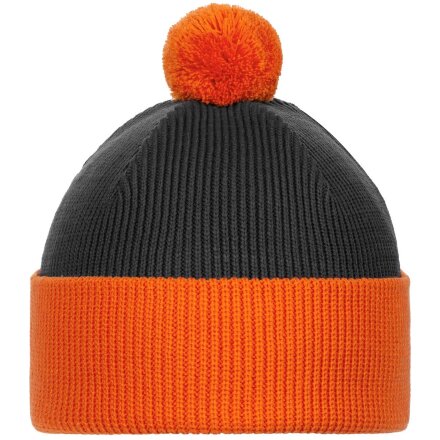 Шапка Snappy, темно-серая с оранжевым Шапка Snappy, темно-серая с оранжевым