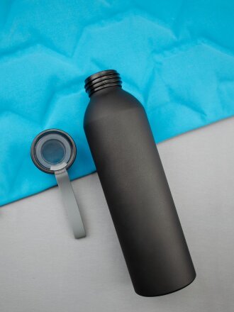 Спортивная бутылка для воды Rio, черная Спортивная бутылка для воды Rio, черная