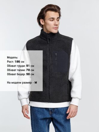 Жилет унисекс Fury BW, темно-серый (графит) Жилет унисекс Fury BW, темно-серый (графит)