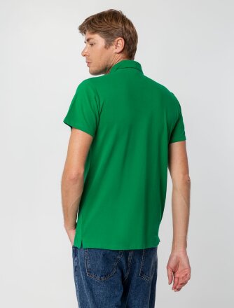 Рубашка поло мужская Spring 210, ярко-зеленая Рубашка поло мужская Spring 210, ярко-зеленая