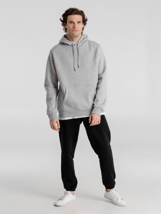 Толстовка с капюшоном унисекс King, серый меланж Толстовка с капюшоном унисекс King, серый меланж