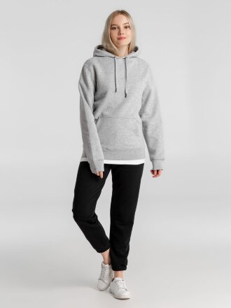Толстовка с капюшоном унисекс King, серый меланж Толстовка с капюшоном унисекс King, серый меланж