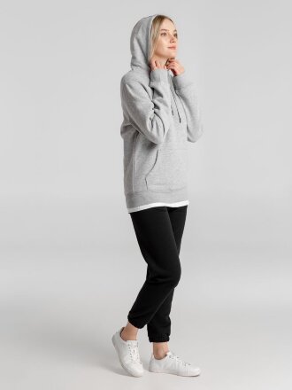 Толстовка с капюшоном унисекс King, серый меланж Толстовка с капюшоном унисекс King, серый меланж