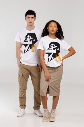 Футболка «Меламед. Виктор Цой», белая Футболка «Меламед. Виктор Цой», белая