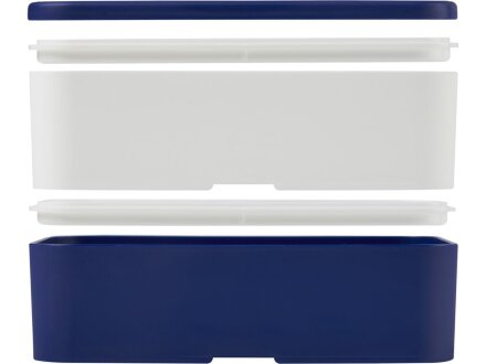 Двухслойный ланчбокс MIYO, синий/белый Двухслойный ланчбокс MIYO, синий/белый