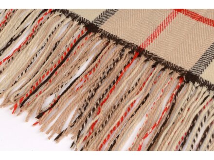 Плед акриловый в клетку Tartan, бежевый Плед акриловый в клетку Tartan, бежевый