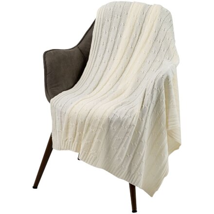 Плед Trenza, молочно-белый Плед Trenza, молочно-белый