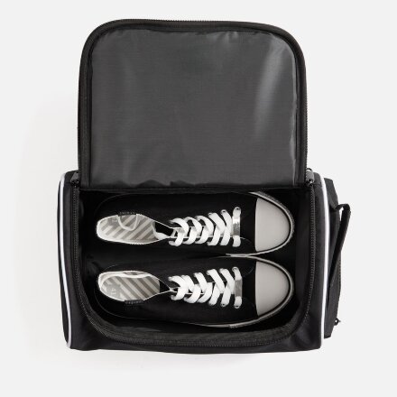 Сумка для обуви Equipex, черная с белым Сумка для обуви Equipex, черная с белым