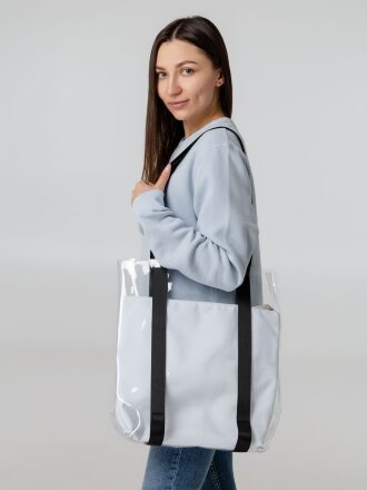 Шопер Clarity с белым органайзером, прозрачный Шопер Clarity с белым органайзером, прозрачный