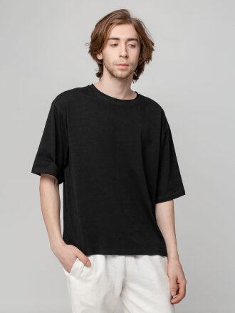 Футболка унисекс оверсайз Street Vibes, черная Футболка унисекс оверсайз Street Vibes, черная