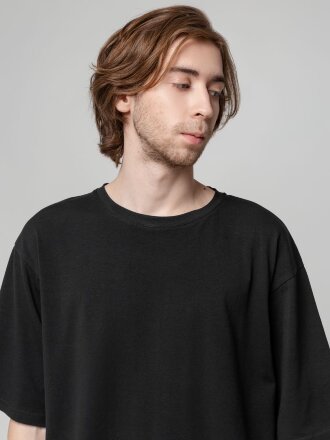 Футболка унисекс оверсайз Street Vibes, черная Футболка унисекс оверсайз Street Vibes, черная